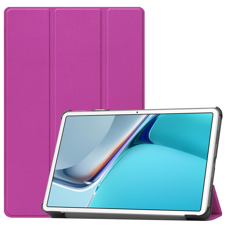 For Huawei MatePad 11 2021 Custer Texture Horizontal Flip Leather Case with Three-folding Holder & Sleep / Wake-up Function