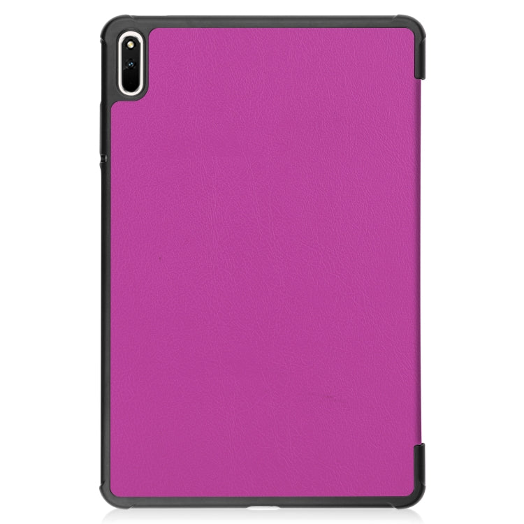 For Huawei MatePad 11 2021 Custer Texture Horizontal Flip Leather Case with Three-folding Holder & Sleep / Wake-up Function