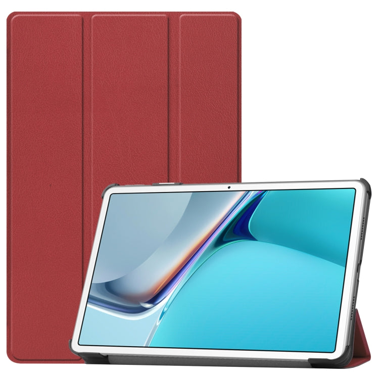 For Huawei MatePad 11 2021 Custer Texture Horizontal Flip Leather Case with Three-folding Holder & Sleep / Wake-up Function