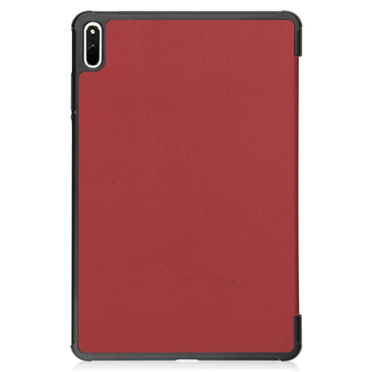 For Huawei MatePad 11 2021 Custer Texture Horizontal Flip Leather Case with Three-folding Holder & Sleep / Wake-up Function