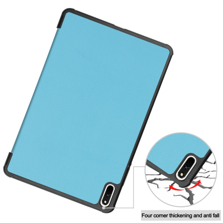 For Huawei MatePad 11 2021 Custer Texture Horizontal Flip Leather Case with Three-folding Holder & Sleep / Wake-up Function