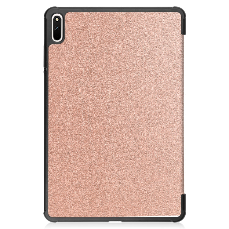 For Huawei MatePad 11 2021 Custer Texture Horizontal Flip Leather Case with Three-folding Holder & Sleep / Wake-up Function