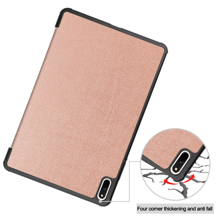 For Huawei MatePad 11 2021 Custer Texture Horizontal Flip Leather Case with Three-folding Holder & Sleep / Wake-up Function