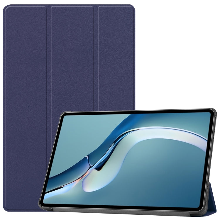 For Huawei MatePad Pro 12.6 2021 Custer Texture Horizontal Flip Leather Case with Three-folding Holder & Sleep / Wake-up Function