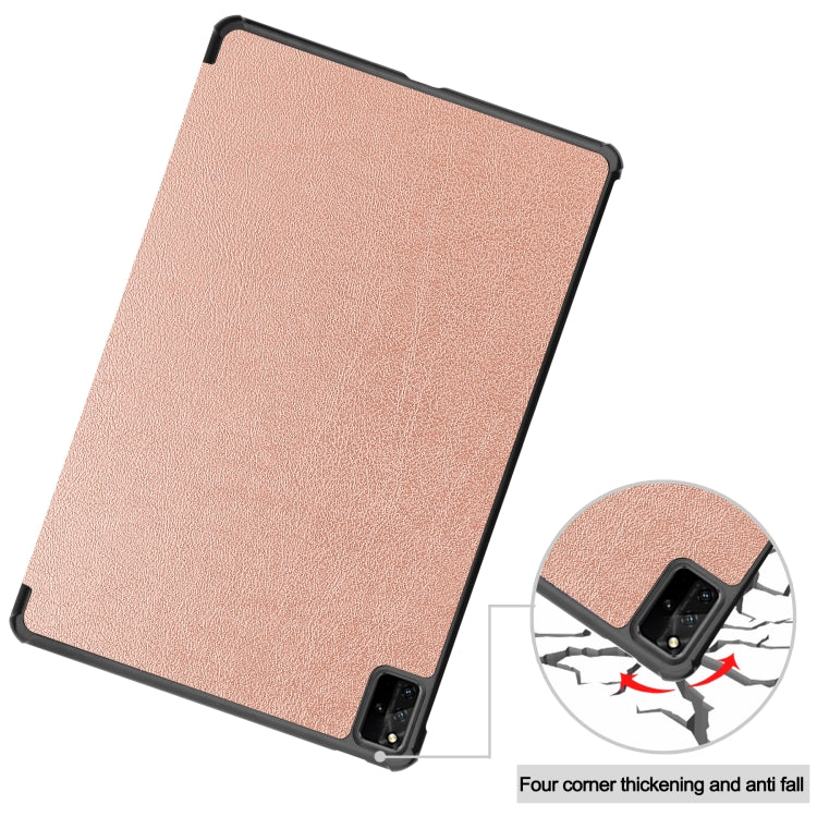 For Huawei MatePad Pro 12.6 2021 Custer Texture Horizontal Flip Leather Case with Three-folding Holder & Sleep / Wake-up Function