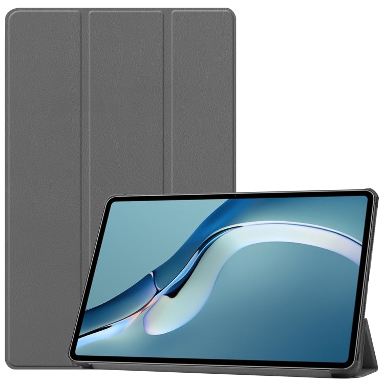 For Huawei MatePad Pro 12.6 2021 Custer Texture Horizontal Flip Leather Case with Three-folding Holder & Sleep / Wake-up Function