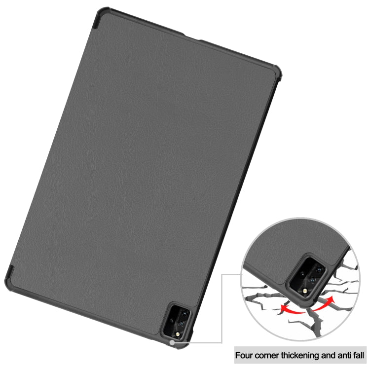 For Huawei MatePad Pro 12.6 2021 Custer Texture Horizontal Flip Leather Case with Three-folding Holder & Sleep / Wake-up Function