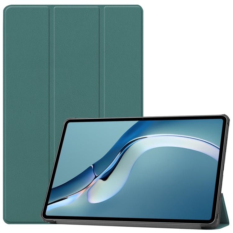 For Huawei MatePad Pro 12.6 2021 Custer Texture Horizontal Flip Leather Case with Three-folding Holder & Sleep / Wake-up Function