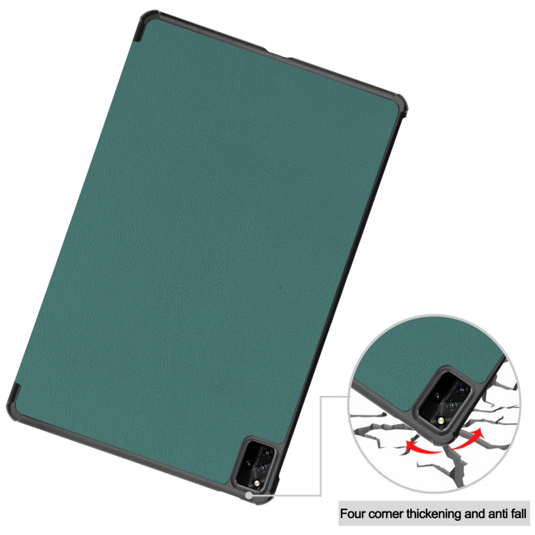 For Huawei MatePad Pro 12.6 2021 Custer Texture Horizontal Flip Leather Case with Three-folding Holder & Sleep / Wake-up Function