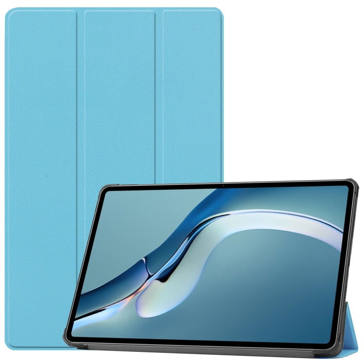 For Huawei MatePad Pro 12.6 2021 Custer Texture Horizontal Flip Leather Case with Three-folding Holder & Sleep / Wake-up Function