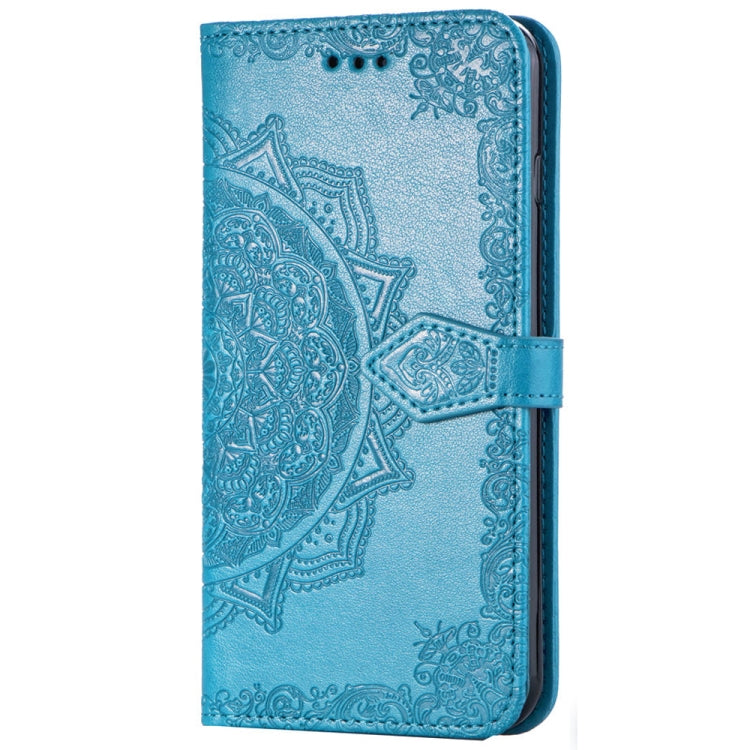 For Nokia 8.1 / X7 Halfway Mandala Embossing Pattern Horizontal Flip Leather Case with Holder & Card Slots & Wallet & Lanyard
