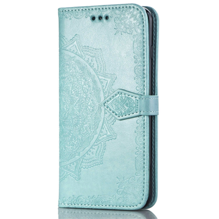For Nokia 3.1 Plus Halfway Mandala Embossing Pattern Horizontal Flip Leather Case with Holder & Card Slots & Wallet & Lanyard