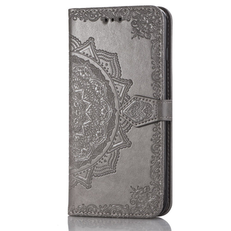 For Nokia 3.1 Plus Halfway Mandala Embossing Pattern Horizontal Flip Leather Case with Holder & Card Slots & Wallet & Lanyard