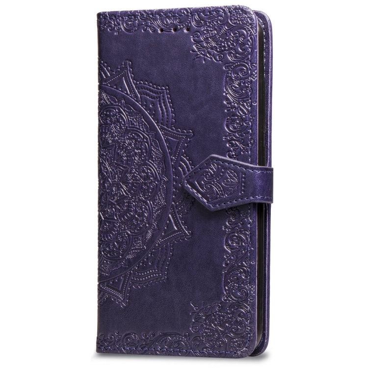For Nokia 3.1 Halfway Mandala Embossing Pattern Horizontal Flip Leather Case with Holder & Card Slots & Wallet & Lanyard