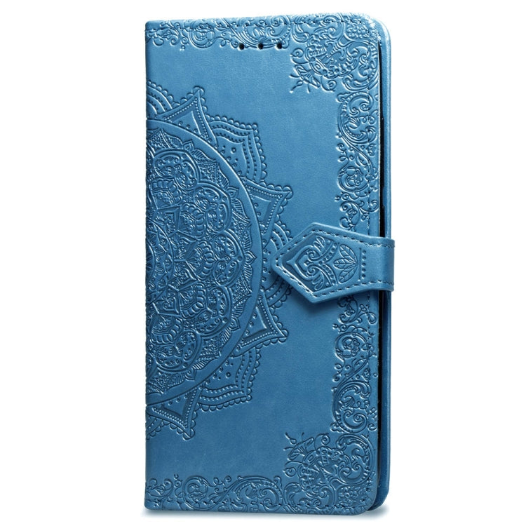 For Nokia 7 Plus Halfway Mandala Embossing Pattern Horizontal Flip Leather Case with Holder & Card Slots & Wallet & Lanyard