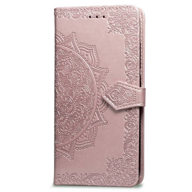 For Nokia 7 Plus Halfway Mandala Embossing Pattern Horizontal Flip Leather Case with Holder & Card Slots & Wallet & Lanyard