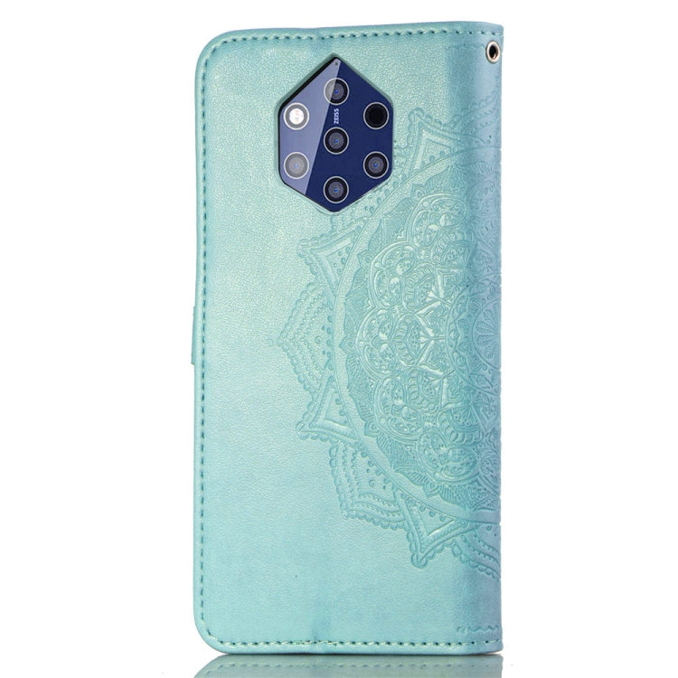 For Nokia 9 Halfway Mandala Embossing Pattern Horizontal Flip Leather Case with Holder & Card Slots & Wallet & Lanyard