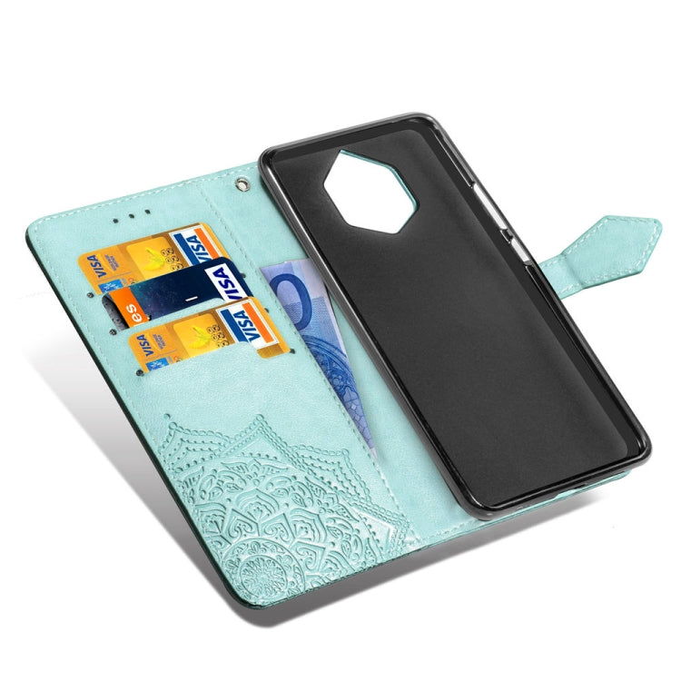 For Nokia 9 Halfway Mandala Embossing Pattern Horizontal Flip Leather Case with Holder & Card Slots & Wallet & Lanyard