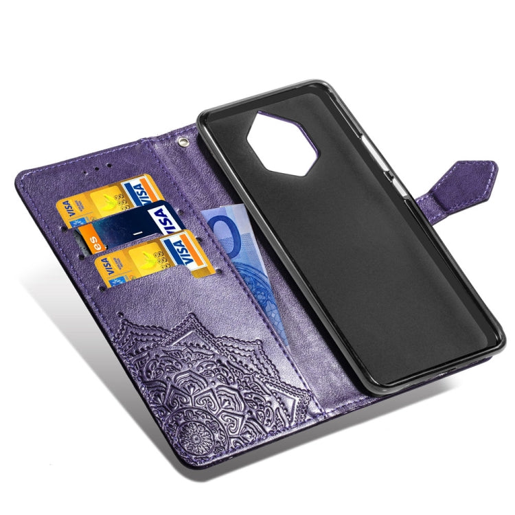 For Nokia 9 Halfway Mandala Embossing Pattern Horizontal Flip Leather Case with Holder & Card Slots & Wallet & Lanyard
