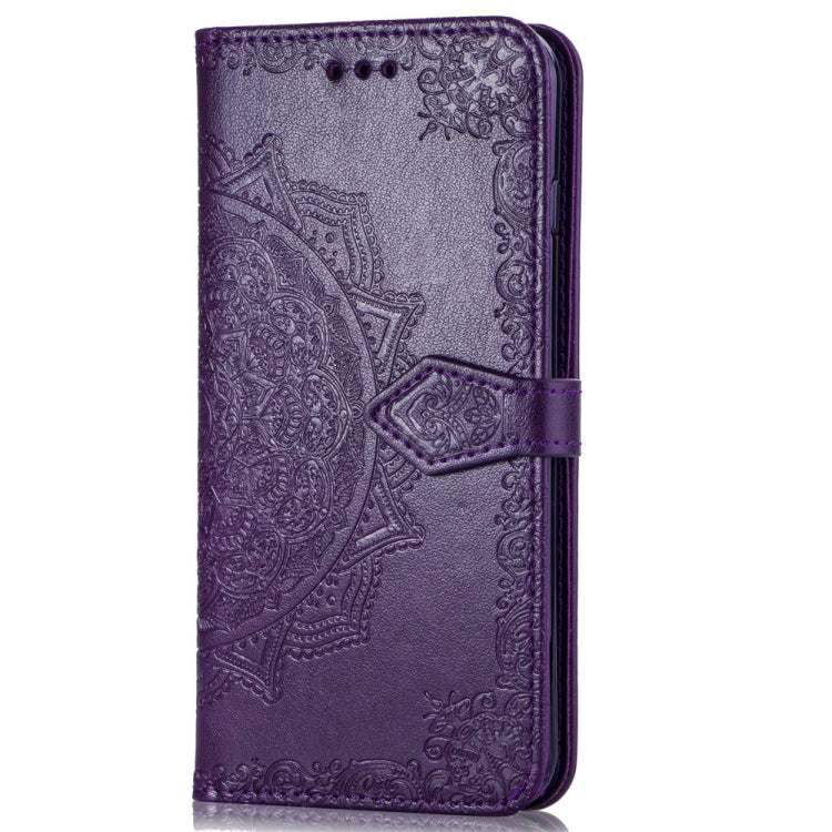 For Nokia 5.1 Plus Halfway Mandala Embossing Pattern Horizontal Flip Leather Case with Holder & Card Slots & Wallet & Lanyard