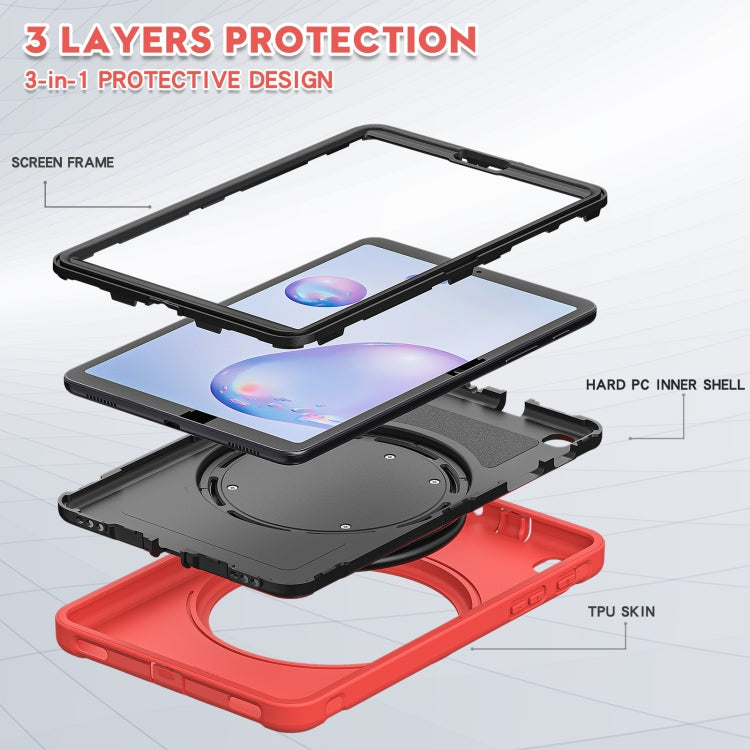 For Samsung Galaxy Tab A 8.4 T307 2020 Shockproof TPU + PC Protective Case with 360 Degree Rotation Foldable Handle Grip Holder & Pen Slot
