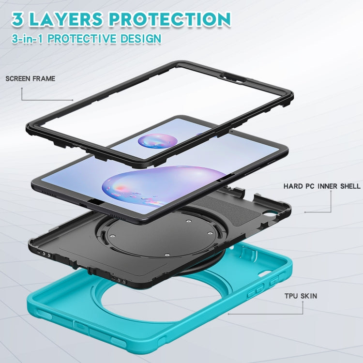For Samsung Galaxy Tab A 8.4 T307 2020 Shockproof TPU + PC Protective Case with 360 Degree Rotation Foldable Handle Grip Holder & Pen Slot