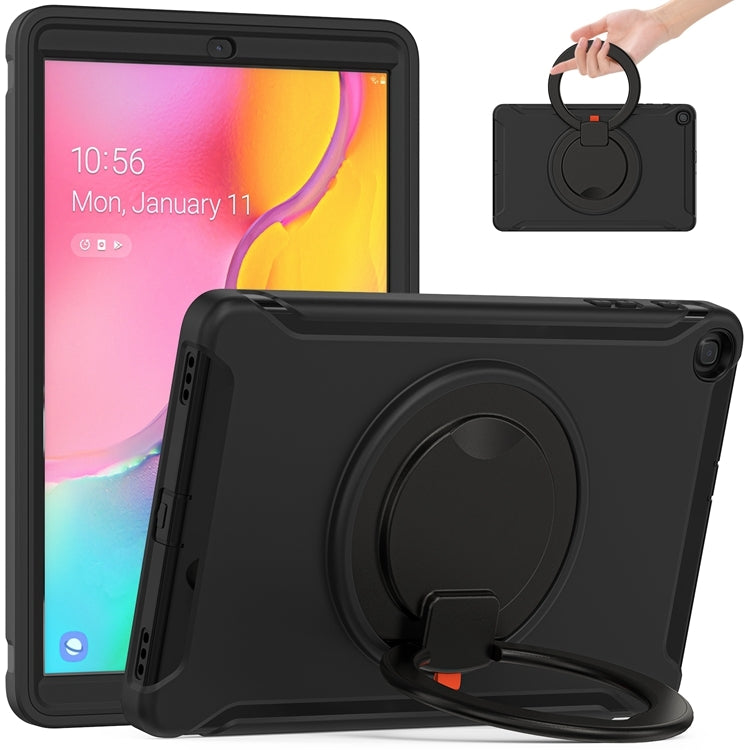 For Samsung Galaxy Tab A 10.1 T515/T510 2019 Shockproof TPU + PC Protective Case with 360 Degree Rotation Foldable Handle Grip Holder & Pen Slot