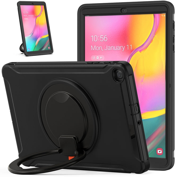 For Samsung Galaxy Tab A 10.1 T515/T510 2019 Shockproof TPU + PC Protective Case with 360 Degree Rotation Foldable Handle Grip Holder & Pen Slot
