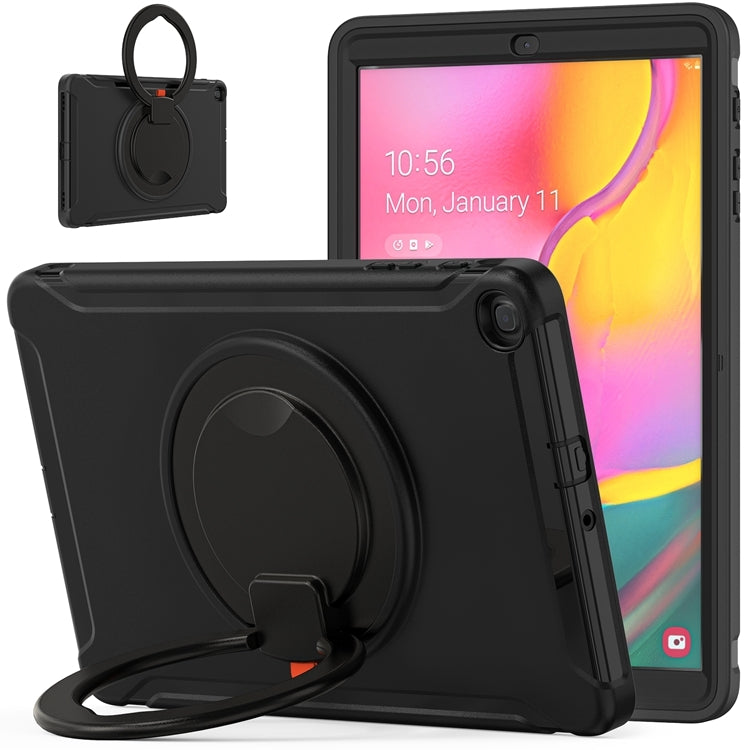 For Samsung Galaxy Tab A 10.1 T515/T510 2019 Shockproof TPU + PC Protective Case with 360 Degree Rotation Foldable Handle Grip Holder & Pen Slot