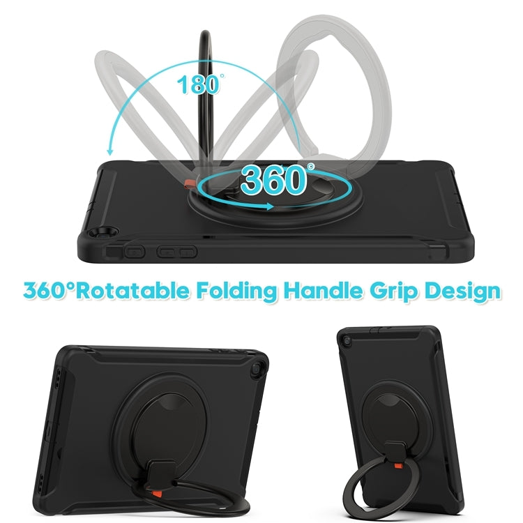 For Samsung Galaxy Tab A 10.1 T515/T510 2019 Shockproof TPU + PC Protective Case with 360 Degree Rotation Foldable Handle Grip Holder & Pen Slot