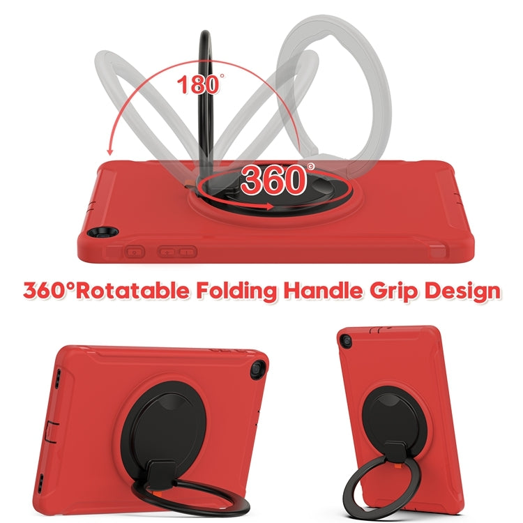 For Samsung Galaxy Tab A 10.1 T515/T510 2019 Shockproof TPU + PC Protective Case with 360 Degree Rotation Foldable Handle Grip Holder & Pen Slot