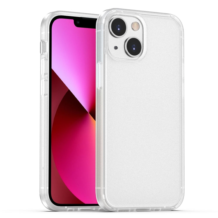 For iPhone 13 Skin Feel Frosted PC + TPU Shockproof Case with Color Button