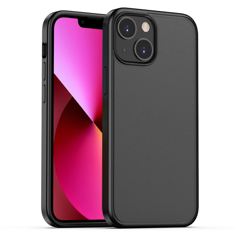 For iPhone 13 Skin Feel Frosted PC + TPU Shockproof Case with Color Button