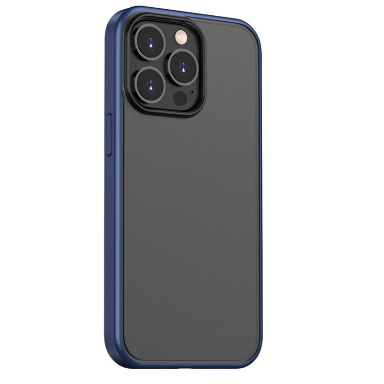 For iPhone 13 Pro Skin Feel Frosted PC + TPU Shockproof Case with Color Button