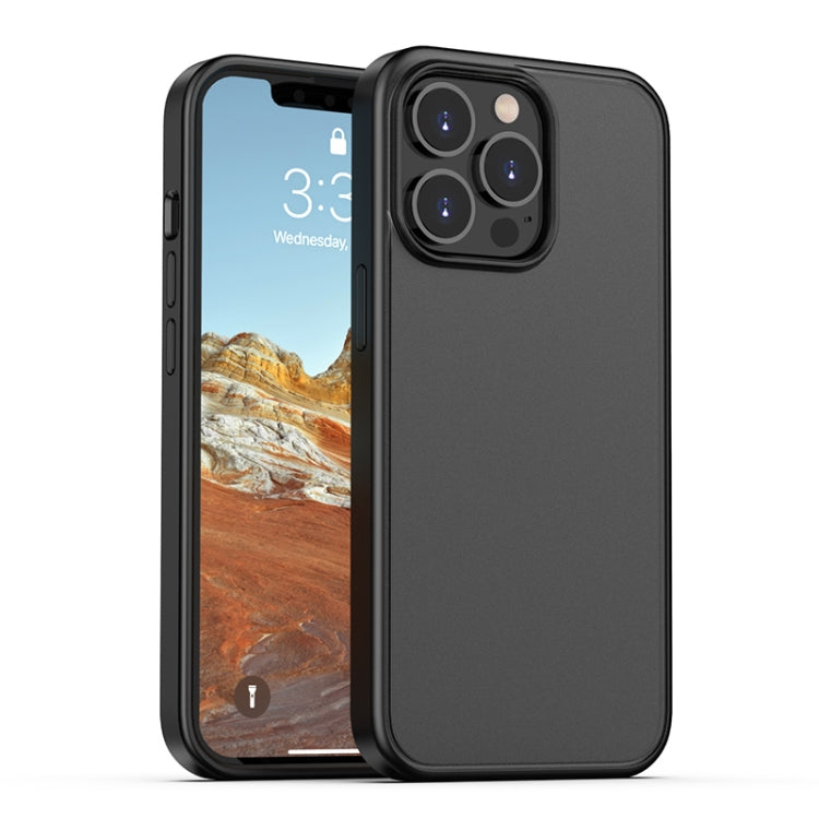 For iPhone 13 Pro Skin Feel Frosted PC + TPU Shockproof Case with Color Button