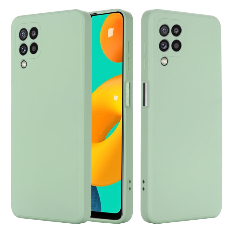 For Samsung Galaxy M32 4G Indian Version Solid Color Liquid Silicone Dropproof Full Coverage Protective Case
