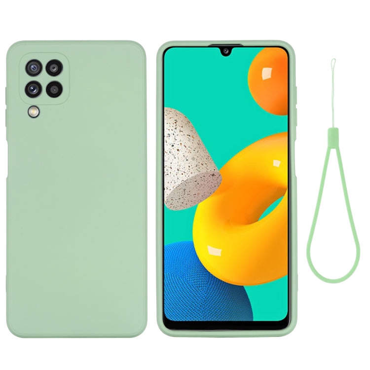 For Samsung Galaxy M32 4G Indian Version Solid Color Liquid Silicone Dropproof Full Coverage Protective Case