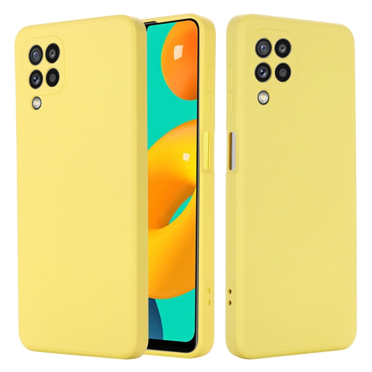 For Samsung Galaxy M32 4G Indian Version Solid Color Liquid Silicone Dropproof Full Coverage Protective Case