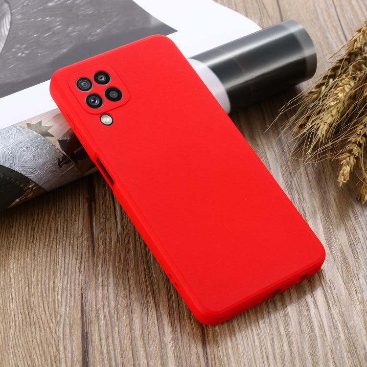 For Samsung Galaxy M32 4G Indian Version Solid Color Liquid Silicone Dropproof Full Coverage Protective Case