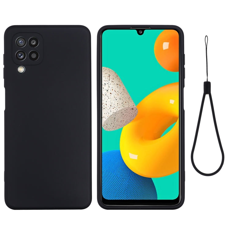 For Samsung Galaxy M32 4G Indian Version Solid Color Liquid Silicone Dropproof Full Coverage Protective Case