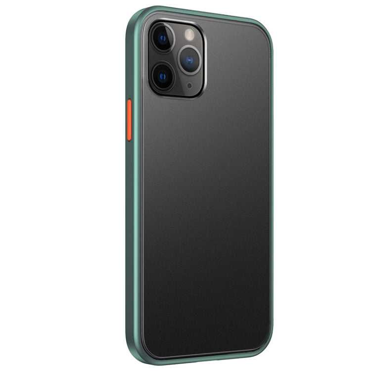 For iPhone 12 mini Skin Feel Frosted PC + TPU Shockproof Case with Color Button