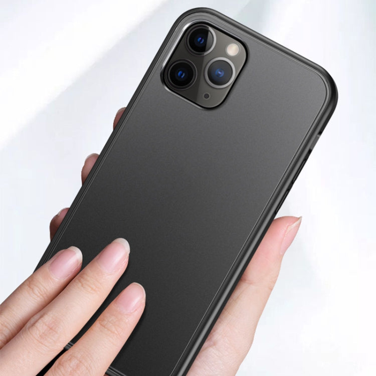 For iPhone 12 / 12 Pro Skin Feel Frosted PC + TPU Shockproof Case with Color Button