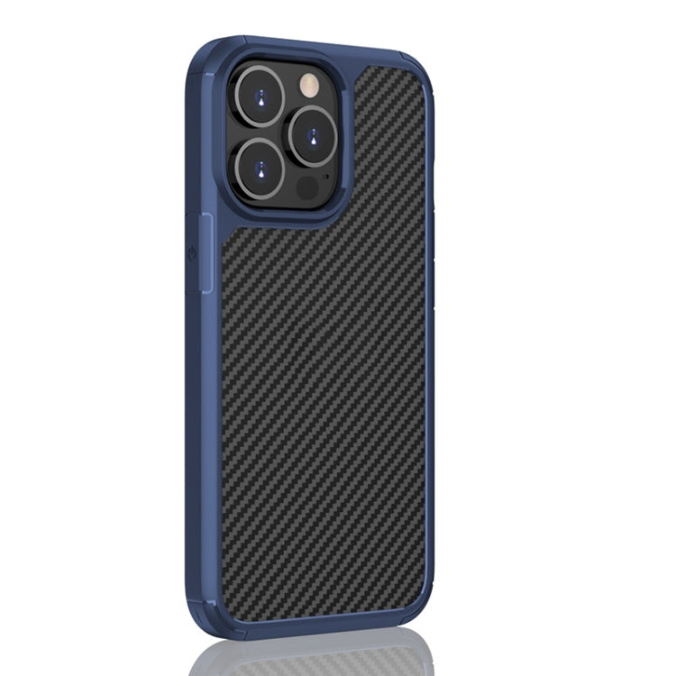 For iPhone 13 mini Pioneer Carbon Fiber Texture Shockproof TPU + PC Case