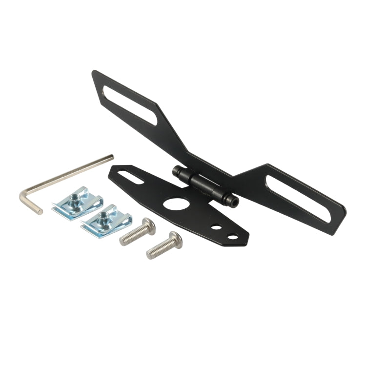 A6321 Motorcycle License Plate Lamp Triangle Bracket with Tool Bag