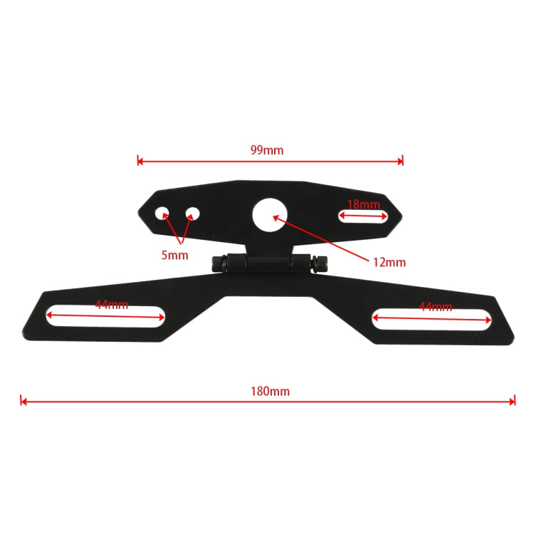 A6321 Motorcycle License Plate Lamp Triangle Bracket with Tool Bag