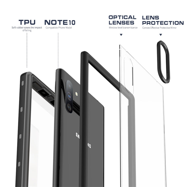 For Galaxy Note 10 RedPepper Shockproof Waterproof PC + TPU Protective Case