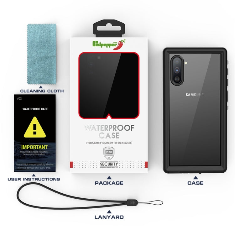 For Galaxy Note 10 RedPepper Shockproof Waterproof PC + TPU Protective Case