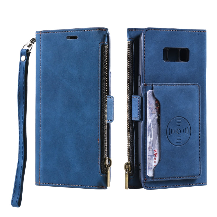 For Samsung Galaxy S10e Side Zipper Back Card Horizontal Flip PU Leather Case with Card Slots & Wallet & Photo Frame & Lanyard