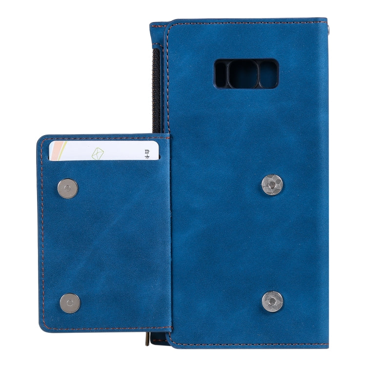 For Samsung Galaxy S10e Side Zipper Back Card Horizontal Flip PU Leather Case with Card Slots & Wallet & Photo Frame & Lanyard