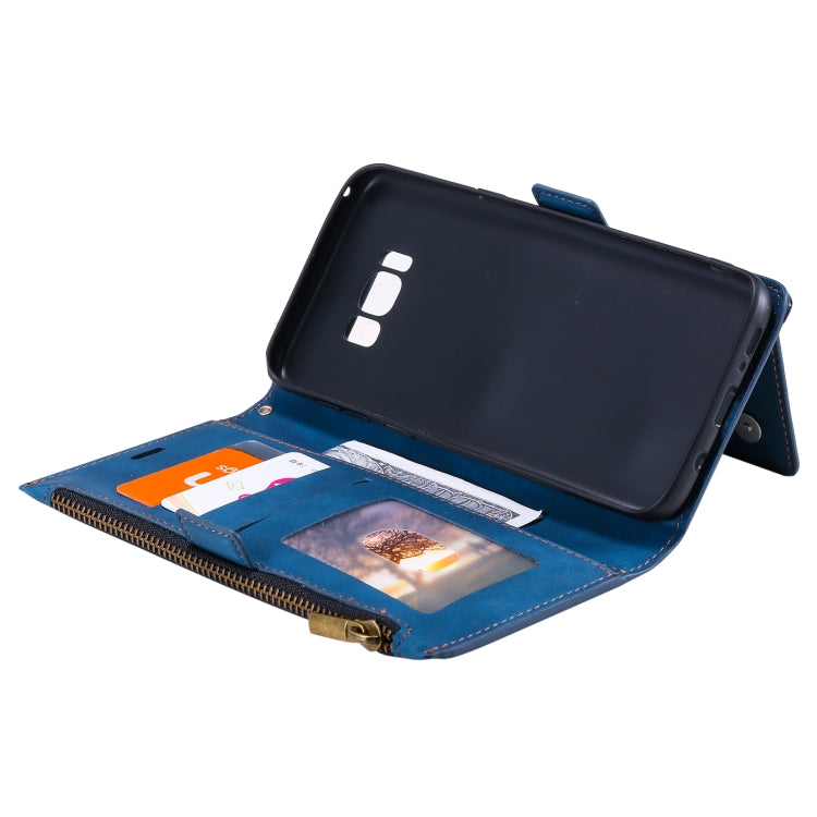 For Samsung Galaxy S10e Side Zipper Back Card Horizontal Flip PU Leather Case with Card Slots & Wallet & Photo Frame & Lanyard